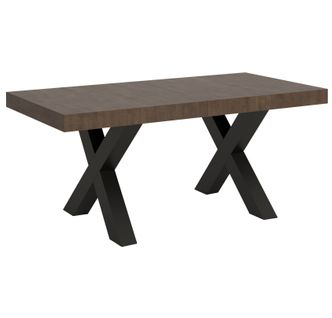 Table Extensible 90x180/440 Cm Traffic Noyer Cadre Anthracite