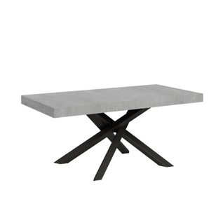 Table Extensible 90x180/440 Cm Volantis Ciment Cadre Anthracite