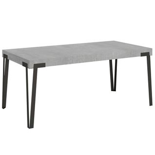 Table Extensible 90x180/284 Cm Rio Ciment Cadre Anthracite