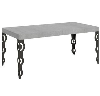Table Extensible 90x180/284 Cm Karamay Ciment Cadre Anthracite