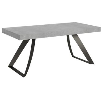 Table Extensible 90x180/440 Cm Proxy Ciment Cadre Anthracite