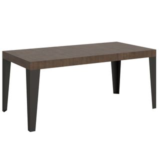 Table Extensible 90x180/284 Cm Flame Noyer Cadre Anthracite