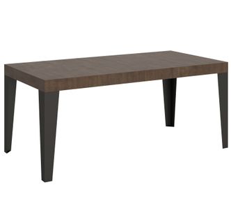 Table Extensible 90x180/440 Cm Flame Noyer Cadre Anthracite