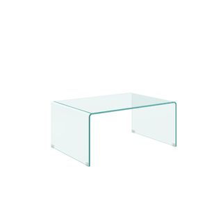 Table D'appoint Galaxy En Verre Courbe 80x45x35 Cm