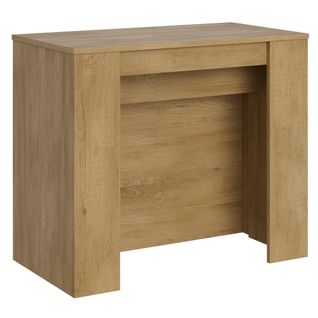 Console Extensible 90x48/296 Cm Venus Chêne Nature Rallonges Internes