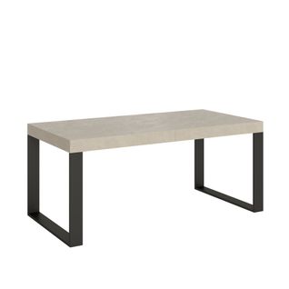 Table Extensible 90x200/460cm Tecno Cachemire Pieds Anthracite