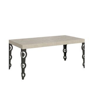 Table Extensible 90x200/304cm Karamay Cachemire Pieds Anthracite