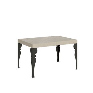 Table Extensible 80x140/224 Cm Paxon Cachemire Cadre Anthracite
