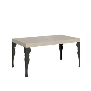Table Extensible 80x160/244 Cm Paxon Cachemire Cadre Anthracite