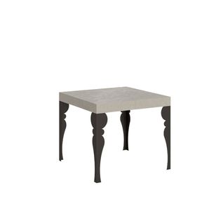 Table Extensible 90x90/246 Cm Paxon Cachemire Pieds Anthracite