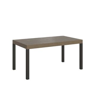 Table Extensible 90x160/420 Cm Everyday Taupe Pieds Anthracite