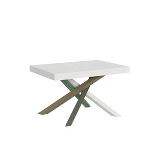 Table Extensible 90x140/244 Cm Volantis Frêne Blanc Cadre 4/a
