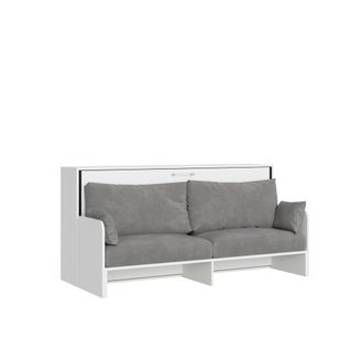 Lit Escamotable Horizontal 1 Couchage 85 Kando Sofà Avec Matelas Frêne Blanc - Alessia 20