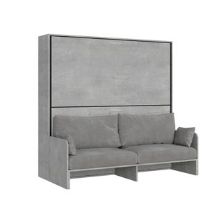 Lit Escamotable Horizontal Superposé 2 Couchages 85 Kando Sofà Avec Matelas Gris Béton - Alessia 20