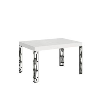 Table Extensible 80x140/224 Cm Ghibli Frêne Blanc Cadre Anthracite