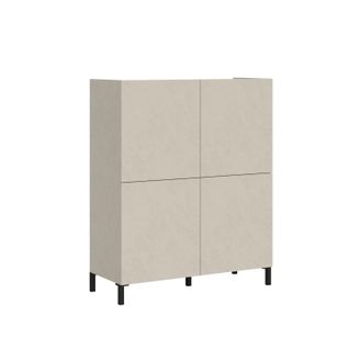 Buffet Haut 4 Portes 90x35x110 Cm Solaria Cachemire