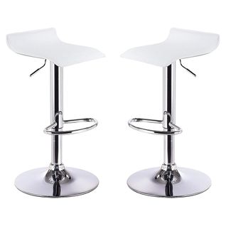 Graziano - Lot De 2 Tabourets De Bar En Aluminium Et Letherette