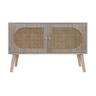 Meuble D'entrée Scandinave Avec 2 Portes En Bois Marron