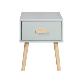 Table De Chevet Picea 44x35x35 Mdf Pin Vert D'eau Marron Scandinave