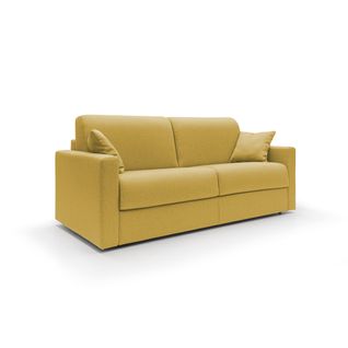 Chris Canapé Lit Convertible En Tissu Imperméable T13 186 Cm (mat. 140x197) Jaune