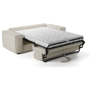 Canapé Convertible Express En Velours Côtelé - Matelas 14cm - Paola - 210 X 100 X 87 Cm