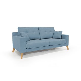 Danish Canapé Moderne En Tissu Doux Imperméable T02 146 Cm Bleu Pastel