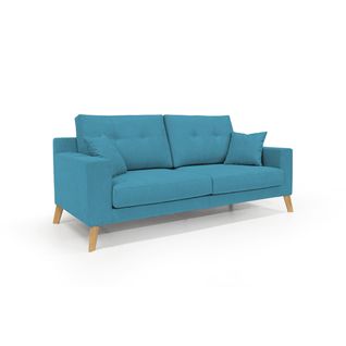 Danish Canapé Moderne En Tissu Doux Imperméable T02 166 Cm Bleu Ciel