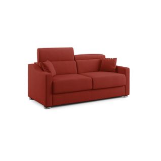 Amber Canapé Lit Convertible En Tissu Détachable T05 191 Cm (mat. 140x197)  Rouge
