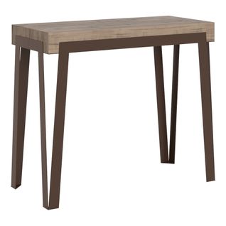 Console Extensible 90x40/196 Cm Rio Small Chêne Nature Cadre Anthracite