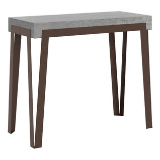 Console Extensible 90x40/196 Cm Rio Small Ciment Cadre Ruille