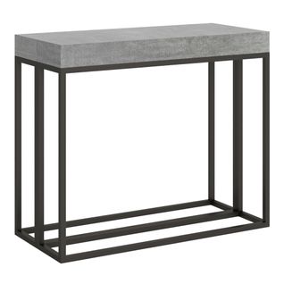 Console Extensible 90x40/196 Cm Epoca Small Ciment Cadre Anthracite
