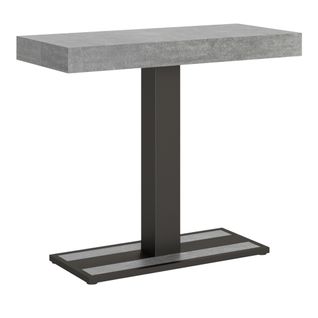 Console Extensible 90x40/300 Cm Capital Ciment Cadre Anthracite