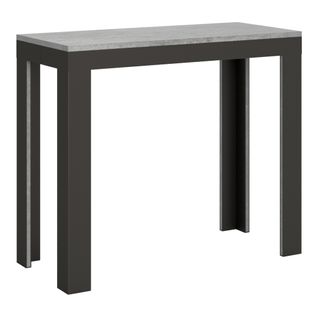 Console Extensible 90x40/300 Cm Linea Evolution Ciment Cadre Anthracite