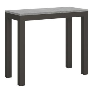 Console Extensible 90x40/196 Cm Everyday Small Evolution Ciment Cadre Anthracite