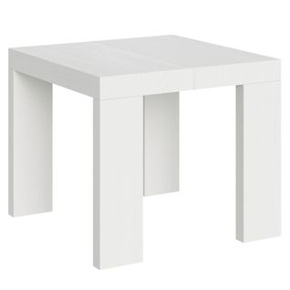 Table Extensible 90x90/246 Cm Roxell Frêne Blanc