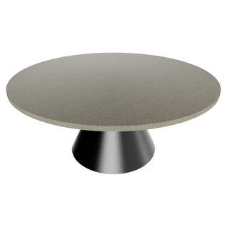 Artù Black - Table De Salle à Manger Ronde ⌀ 120 Cm En Bois Stratifié gris Texturé