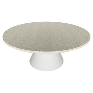 Artù White - Table De Salle à Manger Ronde ⌀ 120 Cm En Bois Stratifié Avec Base Conique gris Texturé