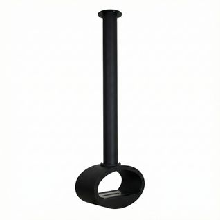 Nerone - Cheminée à Bioéthanol Suspendue  65x220x40 Cm Brûleur 2,2 Litres Noir