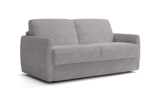 Canapé 3 Places Maxi Mod. Perla Convertible Avec Ouverture Express En Tissu Lincoln 86 Gris Clair