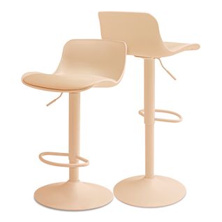 Amsterdam - Lot De 2 Tabourets De Bar 45x80x45 Cm En Acier Et Simili