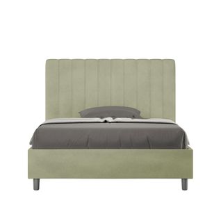 Lit 1 Place Et Demi Sans Sommier Rembourré 120x210 Microfibre Vert Agueda