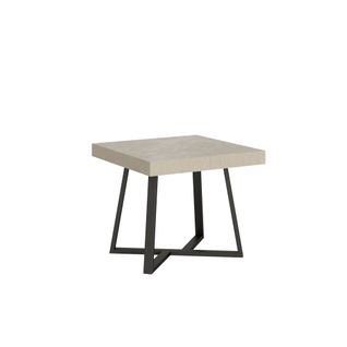 Table Extensible 90x90/194 Cm Zeplir Cachemire Pieds Anthracite
