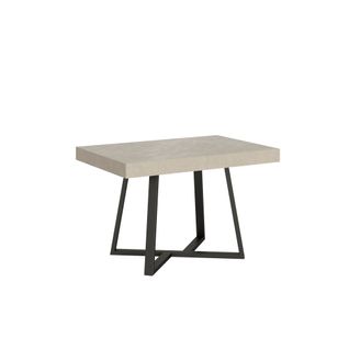 Table Extensible 90x120/224 Cm Zeplir Cachemire Pieds Anthracite