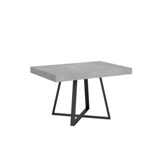 Table Extensible 90x130/234 Cm Abbraccio Gris Béton Pieds Anthracite
