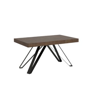 Table Extensible 90x160/420 Cm Terium Noyer Pieds Anthracite