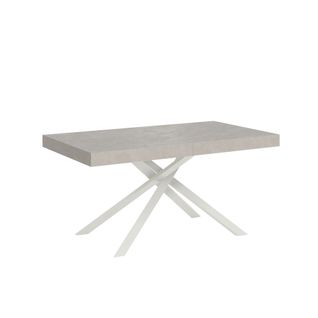 Table Extensible 80x160/244 Cm Karida Cachemire Pieds Blancs