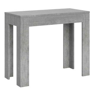 Console Extensible 90x42/198 Cm Bora Small Gris Béton