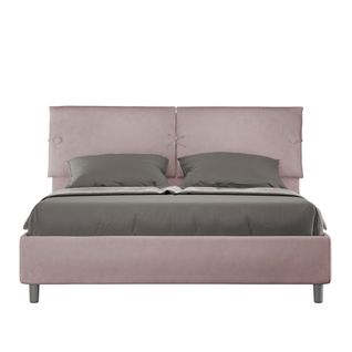 Lit Avec Sommier Rembourré 160x210 Microfibre Lilas Sleeper