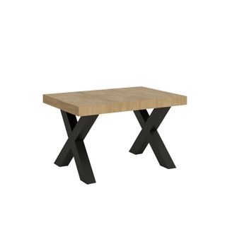 Table Extensible 90x140/244 Cm Traffic Chêne Nature Cadre Anthracite