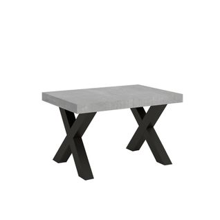Table Extensible 90x140/244 Cm Traffic Ciment Cadre Anthracite